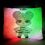 Подушка-нічник лялька LOL — світний декор у дитячу кімнату, подарунок для дівчинки №4, фото 3