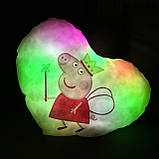 Подушка нічник Свинка Пепа — світильник подушка Пеппа — дитяча подушка Pig Peppa, фото 8