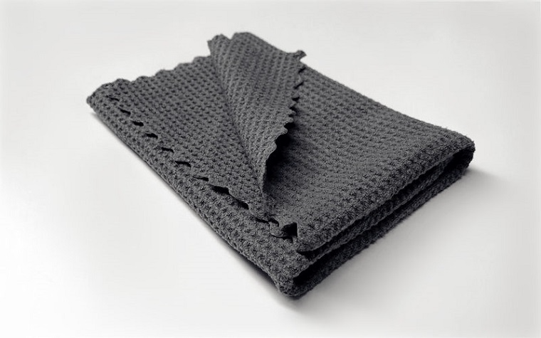 Мікрофібра для чищення та витирання скла без окантовки 40x40 см, сірого кольору, фото 1