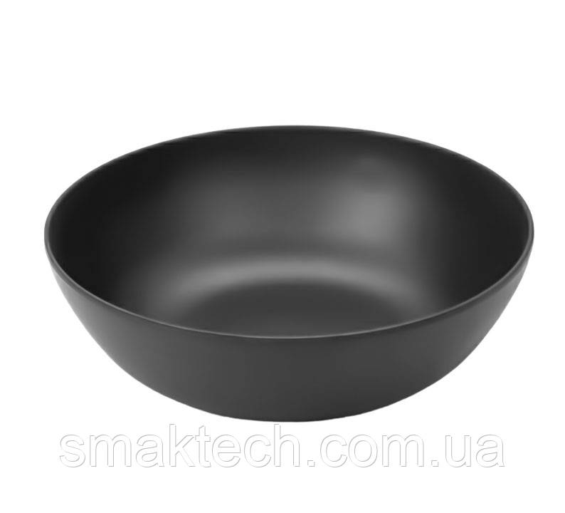Блюдо кругле глибоке меламін чорне 29,8×9,2 см 3 л