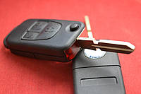 Mercedes ключ выкидной 3 кнопки корпус Лезвие HU39 со стеклом
