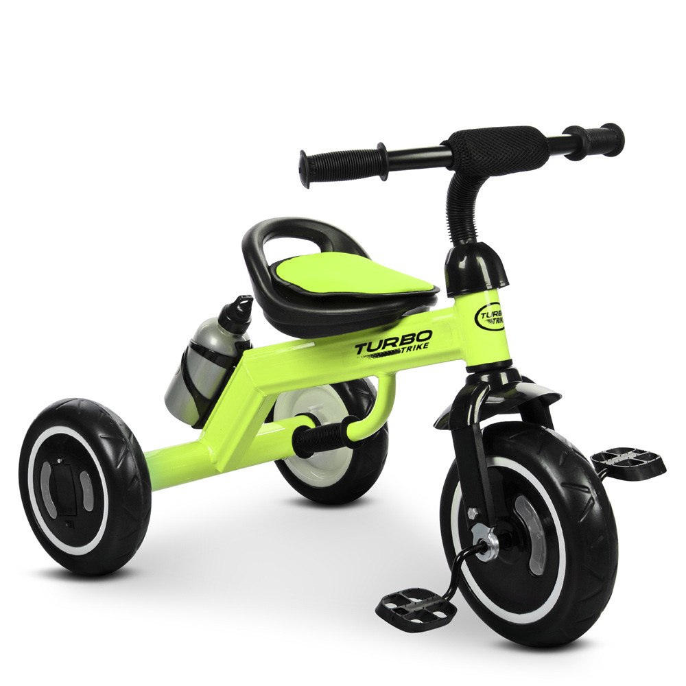 Велосипед триколісний Turbotrike M 3648-M-2 (колеса з підсвіткою, сидіння регульоване, пляшечка)