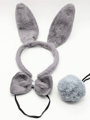 Ушки зайчика набор Fashion Серый набор Обруч детский карнавальный ...