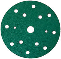 Наждачная бумага круг Р- 60 SOLL d 150 мм (15 отверстий, на пластик. основе зеленый)