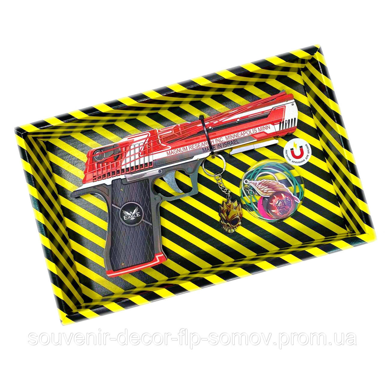 Дерев'яний гумкостріл-пістолет "DESERT EAGLE CODE RED" з STANDOFF 2, іграшкова зброя