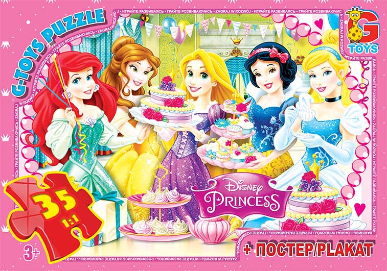 Пазли ТМ "G-Toys" із серії "Принцеси Дісней", 35 ел. PD89, фото 1