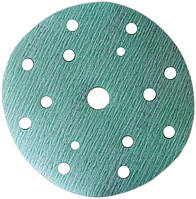 Наждачний папір круг Р-1000 SOLL d 150 мм (15 отворів, на пластик. основі зелений) Пантехнікс арт.РА1639