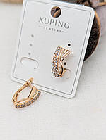 Серьги Ювелирная бижутерия Xuping Jewelry Диаметр 8*1,1см Медсплав серьги Гипоаллергенные серьги Сережки