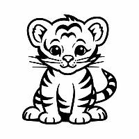 Виниловые наклейки-Тигр (25 х 30 см.) делаем под заказ, вашы размеры, или цвет.)