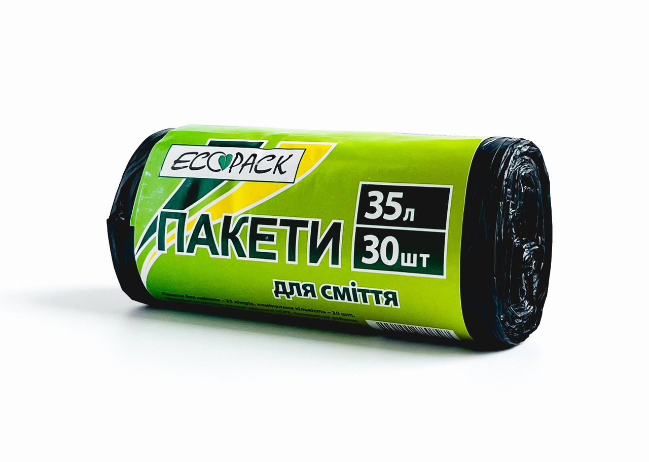 Пакети для сміття 35 л х 30 шт. ТМ "ECOpack"
