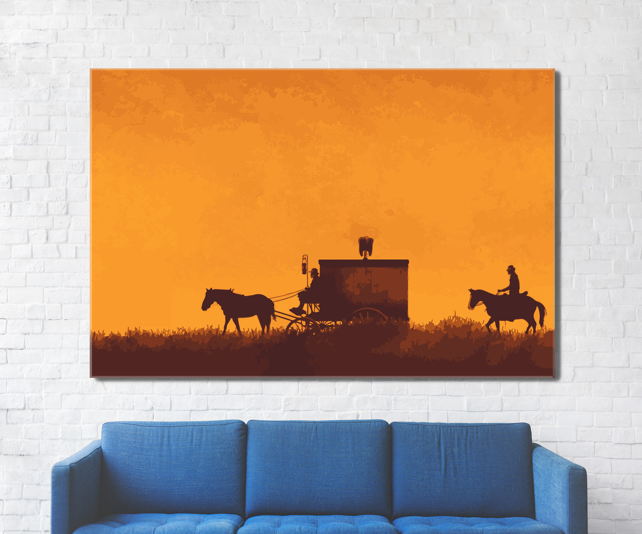 Сучасна картина на полотні для кабінету, офісу за мотивами фільму Джанго Звільнений., фото 1