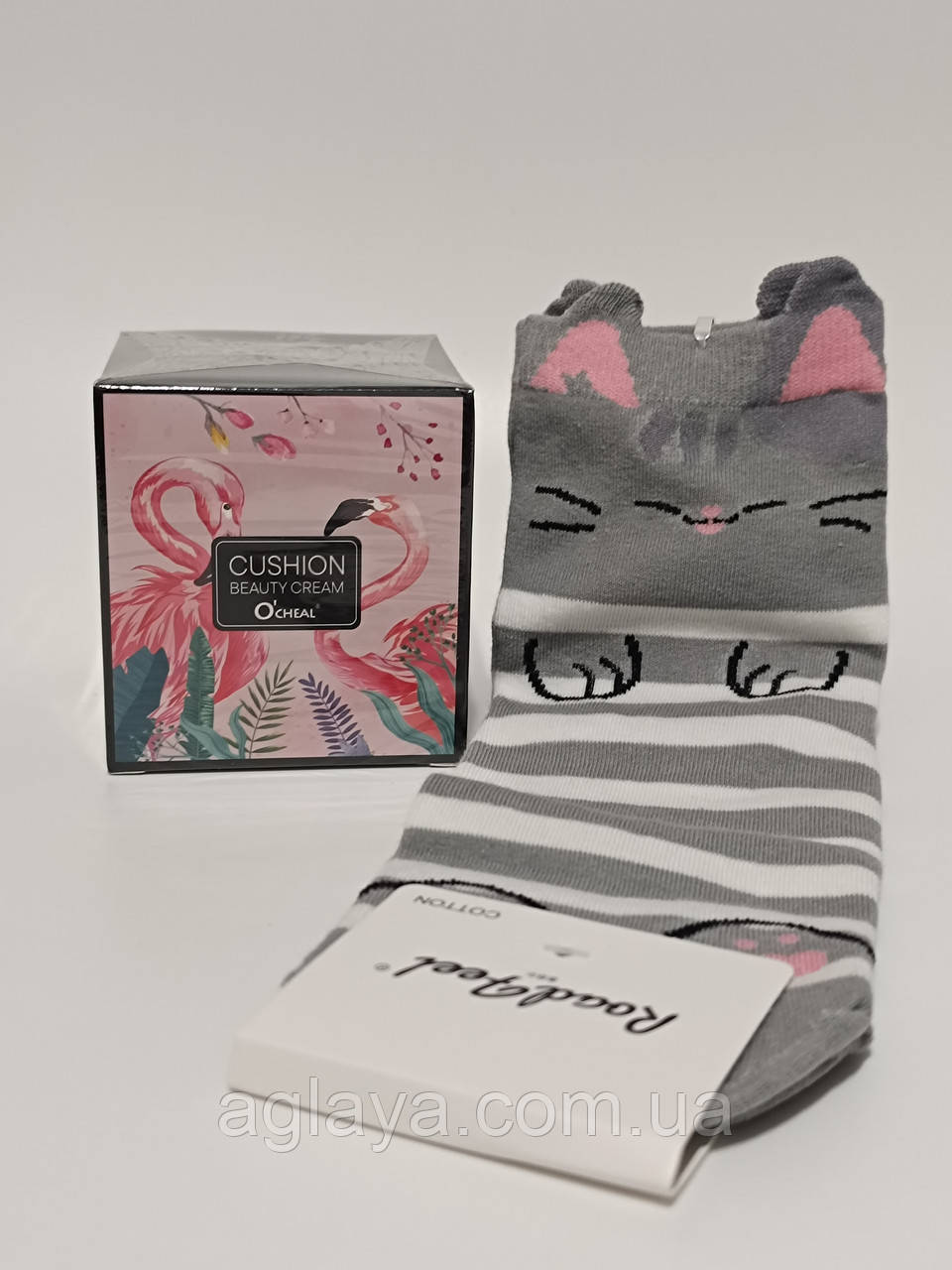 Кушон для обличчя Cushion Beauty Cream O'Cheal і подарунок "Котик"