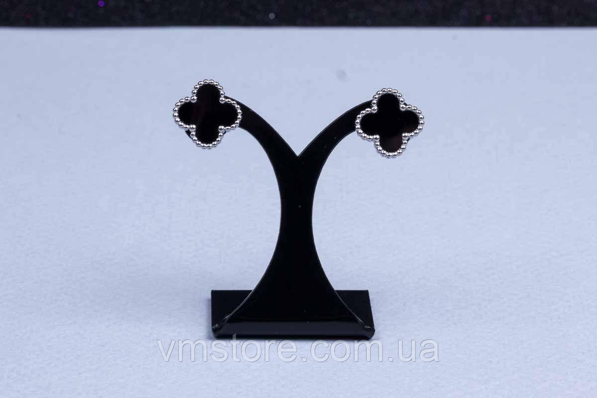 Сережки гвоздики чорний конюшина, джерель, діаметр 1,2 см