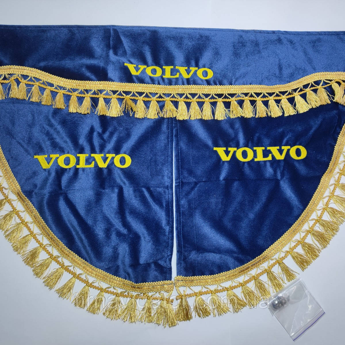 Шторка VOLVO BLACKOUT синя з куточками, фото 1