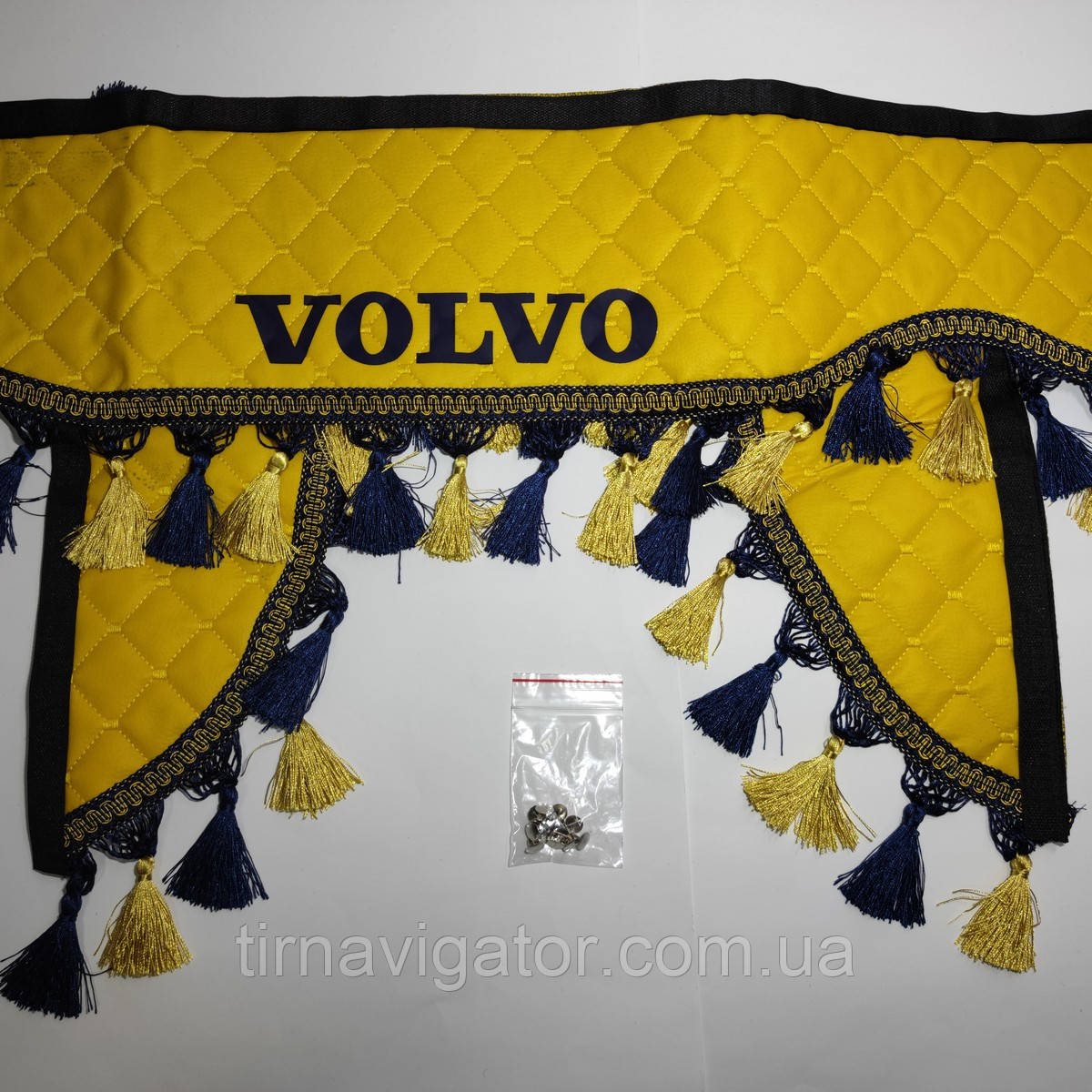 Шторка VOLVO жовта еко-шкіра з куточками