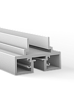 Профиль горизонтальный для подвесной системы Лембар 45° 5,3 м., серебряный