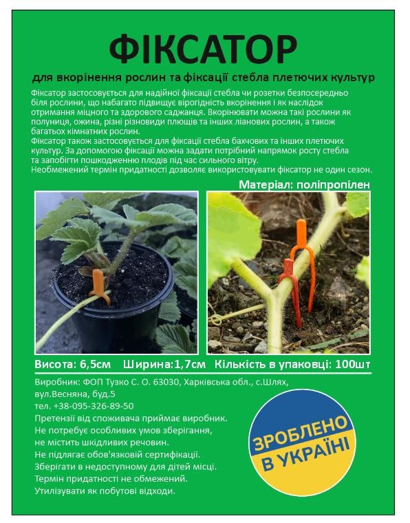 🌱 Фіксатор для вкорінення рослин — 100 шт, фото 1