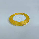 Стрічка атласна, 0,5 см, жовтогаряча, 23 м - рулон, фото 2
