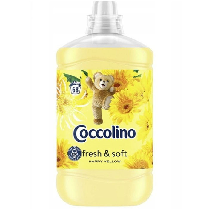 Кондиціонер-ополіскувач для білизни Coccolino Happy Yellow 1,7 л 68 цикли прання