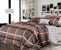 Двуспальный постельный набор "Какао ранфорс"белье постельное цветное качественное (ранфорс). Украина