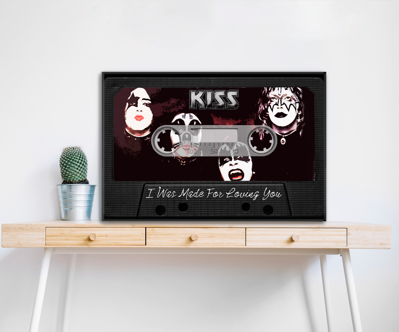 Картина у стилі 90-х Музична касета "Легенди музики. KISS". Преміум якість!, фото 1