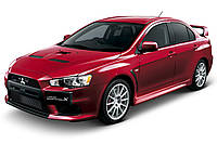 Лобовое стекло Mitsubishi Lancer X(2007-)ПШТ зеленый тон, голубая полоса,шелкография