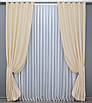 Комплект штор (2шт. 1,5х2,7м.) льон-софт, колекція "Парма". Колір бежевий. Код 1350ш 33-0174, фото 2