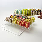 Стелаж для тістечок, підставка для макарунів на 4 комірки по 30см, горизонтальна, фото 5