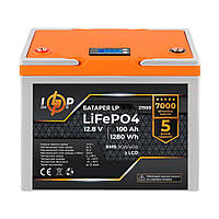 Аккумулятор LP LiFePO4 LCD 12V (12,8V) - 100 Ah (1280Wh) пластик №21989