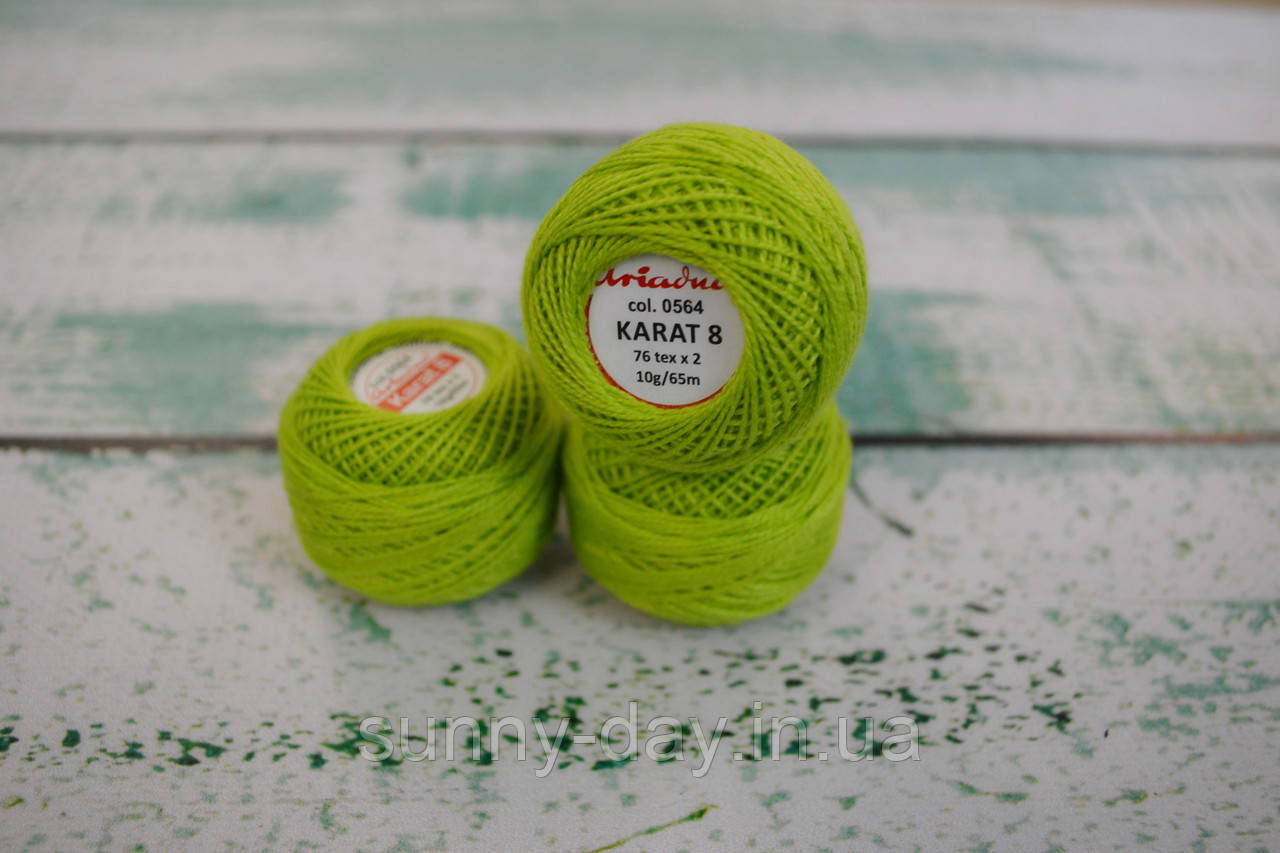 Літня пряжа Ariadna Karat 8 колір - фісташковий, фото 1