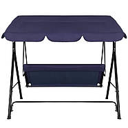 Садова гойдалка Just Garden Relax трьохмісна (синя), фото 2