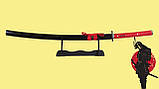 Самурайський меч Катана RED SAMURAI KATANA на підставці в подарунковому кейсі, фото 2