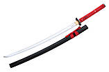Самурайський меч Катана RED SAMURAI KATANA на підставці в подарунковому кейсі, фото 3