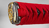 Самурайський меч Катана RED SAMURAI KATANA на підставці в подарунковому кейсі, фото 6