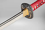 Самурайський меч Катана RED SAMURAI KATANA на підставці в подарунковому кейсі, фото 5