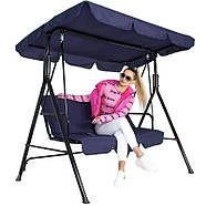 Садова гойдалка Just Garden Relax трьохмісна (синя), фото 8