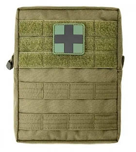 Аптечка підсумок Mil-Tec набір першої допомоги 43 предмета Олива 16025501