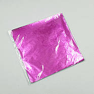 Фольга для цукерок квадратна Малинова 12х12 см — 100 шт., фото 3