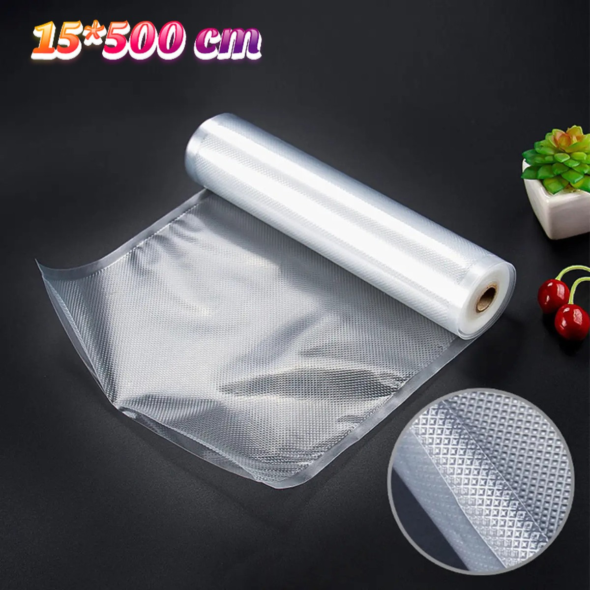 Вакуумный упаковщик Vacuum Sealer ZFKK-0016 90W Черный и пакети для вакууматора 15*500 см (GK) - фото 4 - id-p2052187671