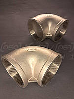 Коліно різьбове нержавіюче DN65 (2"1/2) 90°, н/ж сталь AISI304, Class 150, різьба BSPP ВВ