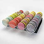 Стелаж у магазин, підставка для макарунів на 4 комірки по 30см, горизонтальна, чорна, фото 2