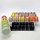 Стелаж у магазин, підставка для макарунів на 4 комірки по 30см, горизонтальна, чорна, фото 3