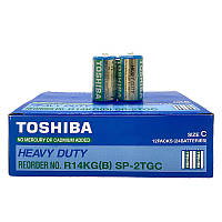 Батарейка  TOSHIBA R14 C коробка уп. 1x2 шт. DE