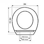 Сидіння для унітазу поліпропілен ECO 79 плюс (355х430 мм), фото 3