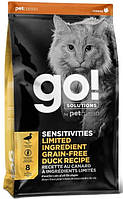 Беззерновой корм для кошек с уткой Гоу! GO! Sensitivities Limited Ingredient Duck Cat Formula 1,4 кг