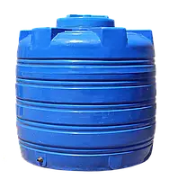 Емкость Europlast 1000 л двухслойная вертикальная Ø 112*132 см синяя (низкая бочка)