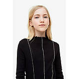 Трикотажна водолазка H&M на дівчинку підлітка р.146-152 - 10-12 років, рубчик, фото 2