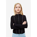 Трикотажна водолазка H&M на дівчинку підлітка р.146-152 - 10-12 років, рубчик, фото 3