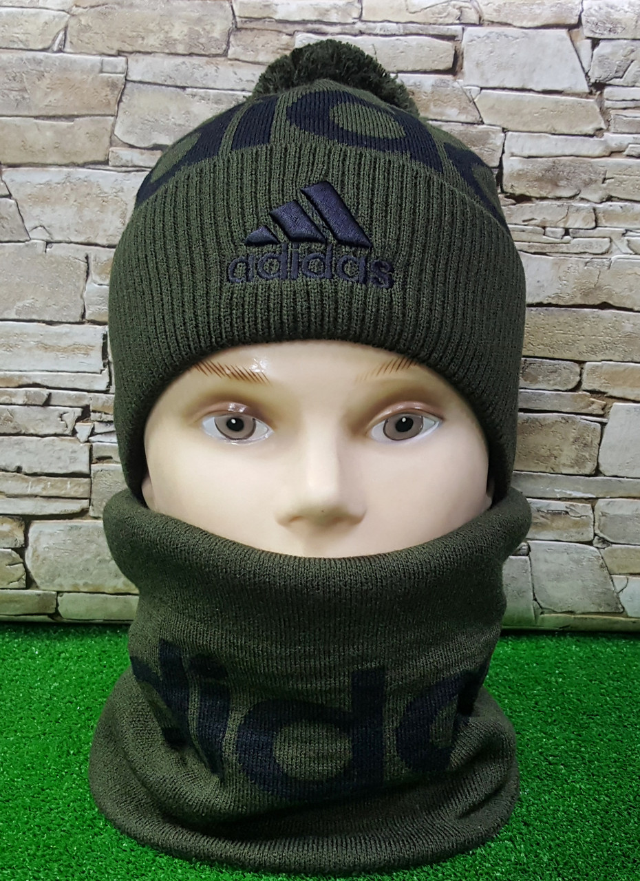 Комплект шапка + бафф Adidas Originals Pom Pom Fleece