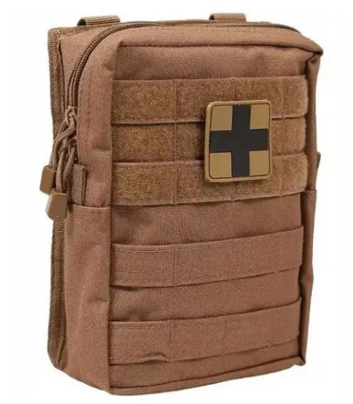 Аптечка підсумок Mil-Tec набір першої допомоги 43 елементи Койот 16025519, фото 1